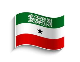 vecteur Somaliland agitant drapeau icône