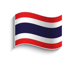 vecteur Thaïlande agitant drapeau icône