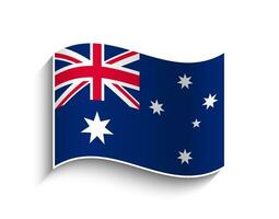 vecteur Australie agitant drapeau icône