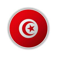 abstrait cercle Tunisie drapeau icône vecteur