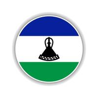 abstrait cercle Lesotho drapeau icône vecteur