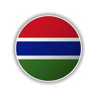 abstrait cercle le Gambie drapeau icône vecteur