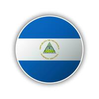 abstrait cercle Nicaragua drapeau icône vecteur