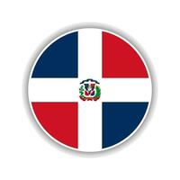 abstrait cercle dominicain république drapeau icône vecteur
