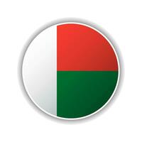 abstrait cercle Madagascar drapeau icône vecteur