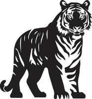 tigre vecteur silhouette illustration, silhouette illustration