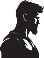 muscle homme vecteur silhouette illustration noir Couleur 4