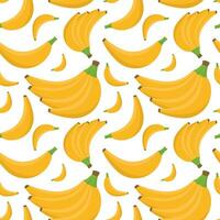 Banane fruit motif abstrait sans soudure sur fond blanc vecteur