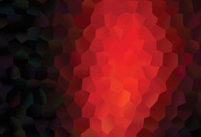 couverture vectorielle rouge foncé avec ensemble d'hexagones. vecteur