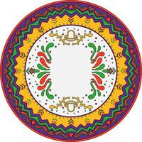style ethnique coloré de bordure de cadre mexicain vecteur