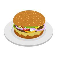 concepts de hamburger à la mode vecteur