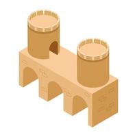 concepts de château de sable vecteur