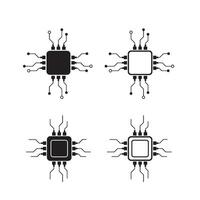 processeur logo icône vecteur