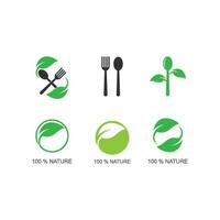 logo des aliments sains vecteur