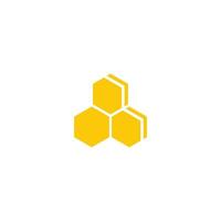 nid d'abeille logo icône vecteur