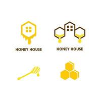nid d'abeille logo icône vecteur