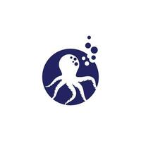 création de logo de poulpe vecteur