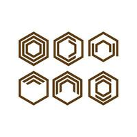 hexagone vecteur conception logo