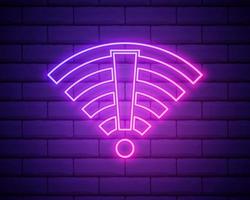 interdiction wi fi, icône d'interdiction. ligne mince simple, vecteur de contour d'interdiction