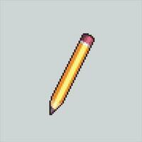 pixel art illustration crayon. pixélisé crayon. école crayon pixélisé pour le pixel art Jeu et icône pour site Internet et vidéo jeu. vieux école rétro. vecteur