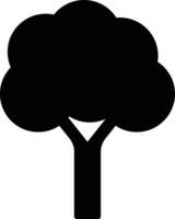 noir arbre icône isolé sur blanc Contexte . forêt symbole vecteur