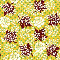 Jaune et blanc floral textile conception vecteur