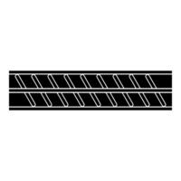 renforcement bar armature nervuré métal barre icône noir Couleur vecteur illustration image plat style
