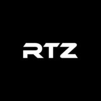 rtz lettre logo conception, inspiration pour une unique identité. moderne élégance et Créatif conception. filigrane votre Succès avec le frappant cette logo. vecteur