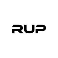 rup lettre logo conception, inspiration pour une unique identité. moderne élégance et Créatif conception. filigrane votre Succès avec le frappant cette logo. vecteur