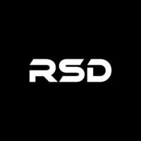 RSD lettre logo conception, inspiration pour une unique identité. moderne élégance et Créatif conception. filigrane votre Succès avec le frappant cette logo. vecteur