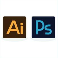 adobe illustrateur et adobe Photoshop les logiciels logo vecteur