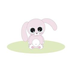 illustration pour enfants avec un lièvre ou un lapin de dessin animé vecteur
