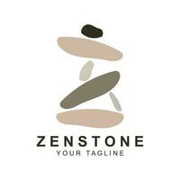 Zen pierre silhouette logo vecteur illustration conception avec Créatif idée
