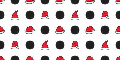Noël chapeau sans couture modèle vecteur Père Noël claus polka point écharpe isolé répéter fond d'écran tuile Contexte illustration cadeau emballage papier conception
