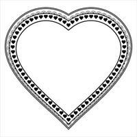 décoratif cœur mariage clipart noir et blanc vecteur