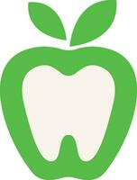 Modèle d'illustration vectorielle de conception de logo de dent de santé dentaire apple vecteur