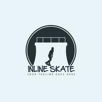 en ligne patinage logo vecteur