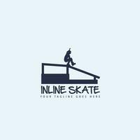 en ligne patinage logo vecteur