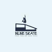 en ligne patinage logo vecteur