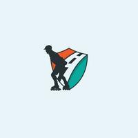 en ligne patinage logo vecteur