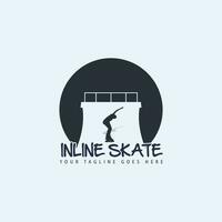 en ligne patinage logo vecteur