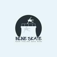 en ligne patinage logo vecteur