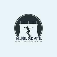 en ligne patinage logo vecteur