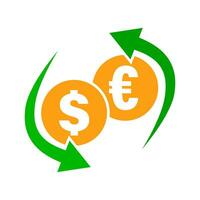 dollar et euro devise échange icône. vecteur. vecteur