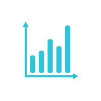 croissance statistiques graphique bar. rapport graphique symbole. économique diagramme. de bleu icône ensemble. vecteur