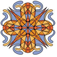 mandala fleur art quatre, avec confortable couleurs, bien pour graphique conception et décoratif Ressources vecteur