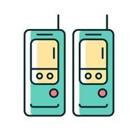 icône de couleur rvb talkie-walkie vecteur