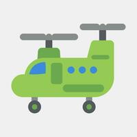 icône militaire hélicoptère. militaire éléments. Icônes dans plat style. bien pour impressions, affiches, logo, infographies, etc. vecteur