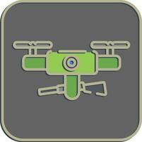 icône militaire drone. militaire éléments. Icônes dans en relief style. bien pour impressions, affiches, logo, infographies, etc. vecteur