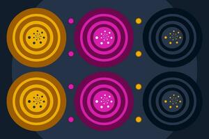vecteur noir et Couleur à pois des balles elips avec points 3d global sphères vecteur illustration abstrait Contexte